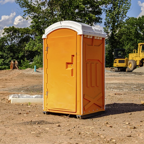 can i customize the exterior of the portable restrooms with my event logo or branding in Armington Illinois